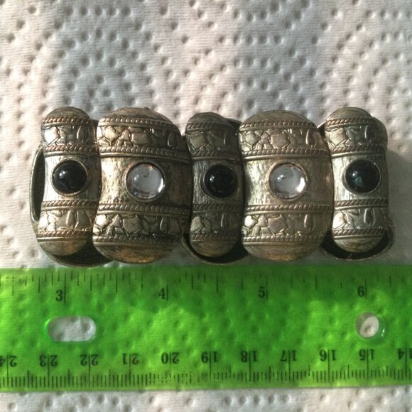 Women's Vintage bracelet elastic stretching metal chunk - Picture 5 of 5